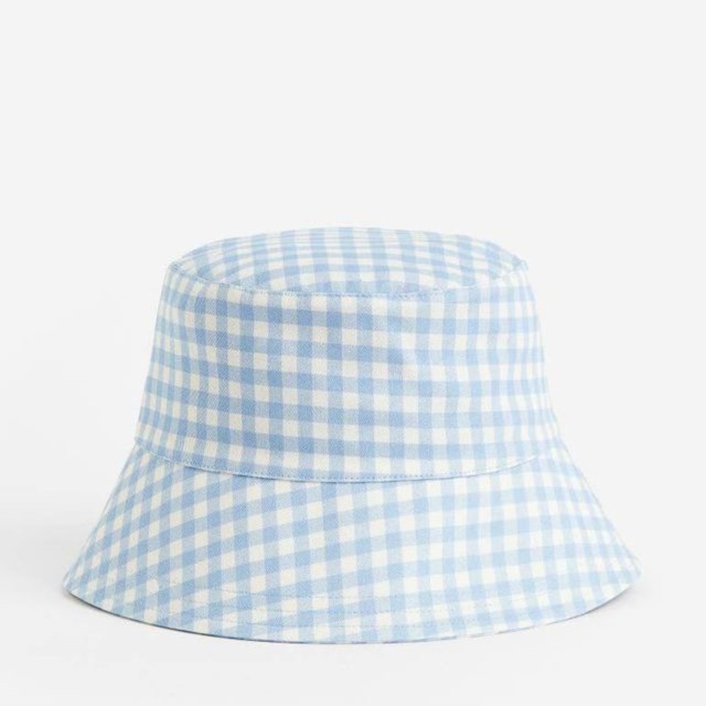 Bucket Hat Blue White New